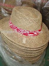sea grass straw hat, safari hat