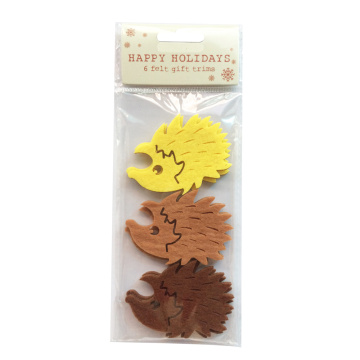 Easter sticker with Hedgehog shape