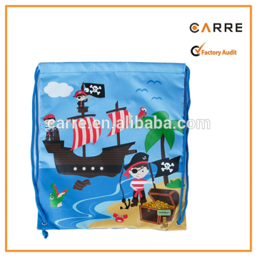 nylon kids drawstring back pack swimming pouch bag for child