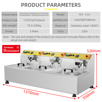 High quality 3 tank chocolate tempering machine