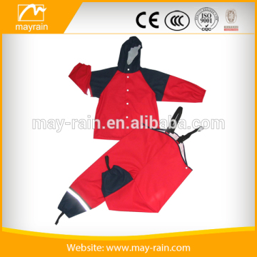 Children Waterproof Outdoor Colorful Polyester Rainsuit