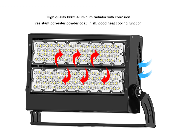 Top Sale Indoor Outdoor 200W 400W 600W 1000W Sport Hall Led Lighting Ip67 Led High Mast Light For Airport Stadium