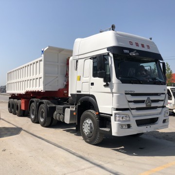 45cbm Tipper Gooseneck Grain Dumping Semi Trailer
