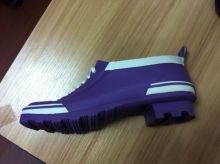 High-heeled Purple Ankle Industrial Rubber Boots Comfortable