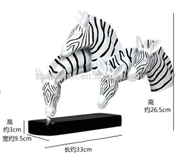 Hand carved Zebra statue sculpture african animals theme carving