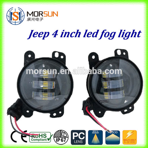 Jeep Wrangler 4" led passing light, Round 30w led fog light for jeep wrangler fog light