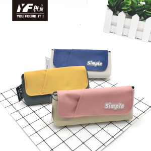 Custom fashion simple style canvas Pencil Case & bag multifunctional bag