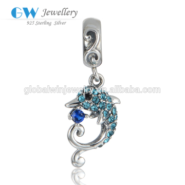 Elegant Body Pendant 925 Silver Dolphin Charm European Bracelet Bead