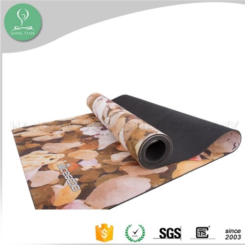 Factory custom sticky non slip good quality yoga mat with carrying strap