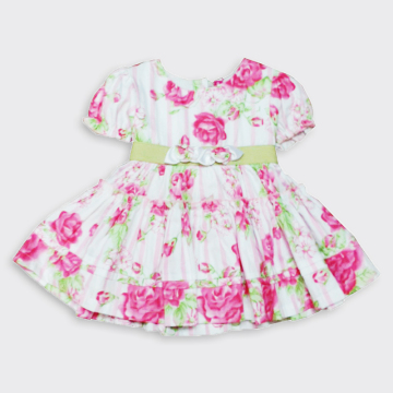 Infant baby girl dresses flower pattern kids frock design toddler girls princess dress