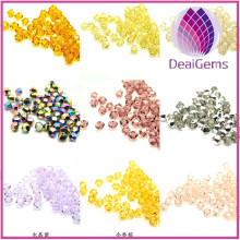 Bead,glass,black,3mm hand-faceted bicone,A grade