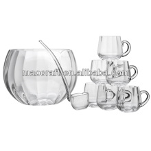 glass punch bowl set