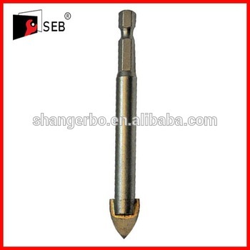 7*80mm Quick Change Shank Drill Bit For Glass