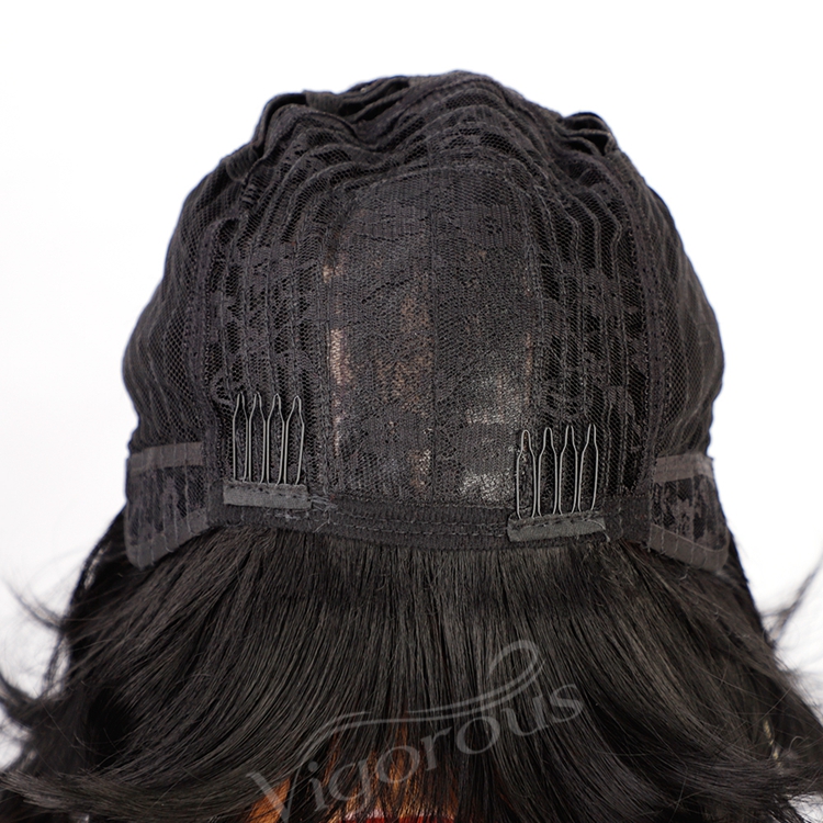 Top Sale Vendor Short Wavy Wig Bangs Synthetic Wigs for Women Natural Color Hair Bob Wigs Heat Resistant Fiber
