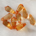 Glitter Spike Acrylic Faceted Teardrop Pendant Beads