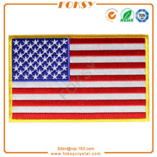USA Flag iron on embroidery patch