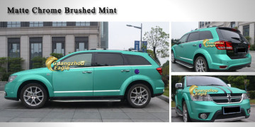 2015 Promotional Matte Chrome Brushed Mint Car Stickers Full Body
