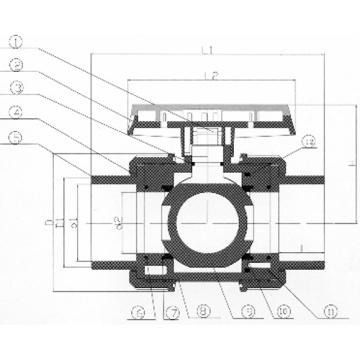 Conector de rosca de válvula de bola de unión verdadera UPVC