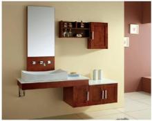 solid wood bathroom cabinet