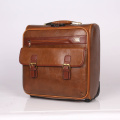 Popular carry on Stock PU leather travel luggage