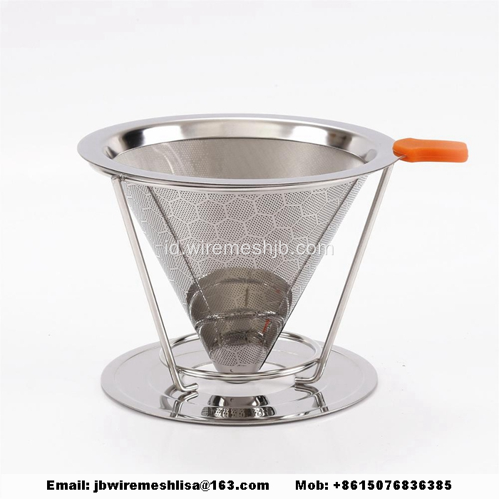 Reusable Stainless Steel Tuang Atas Filter Kopi