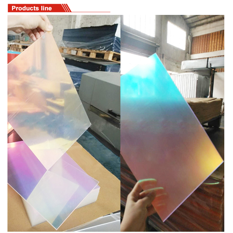 Grandview holographic rainbow glitter acrylic panel