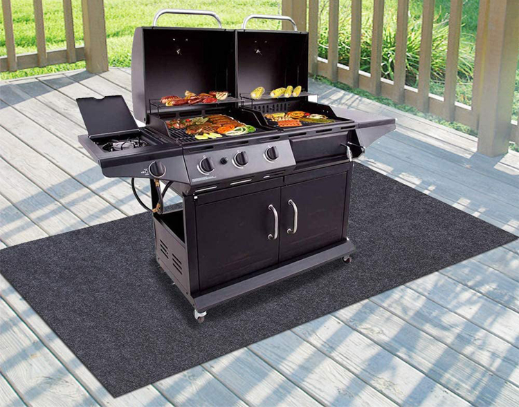 Hot Sale BBQ Floor Mat Machine-made Charcoal Other Accessories >3kg Household Cleaning Make-to-order 100% Polyester 2.5mm