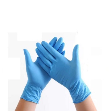 Sarung tangan nitril curah non steril bebas bubuk biru
