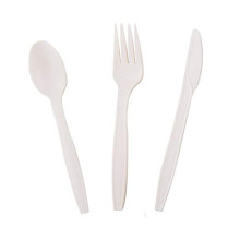 Compostable Cutlery Set: Corn Starch Spoons, Forks, and Knives - Biodegradable Tableware