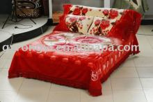 100% polyester printed & super soft blanket set