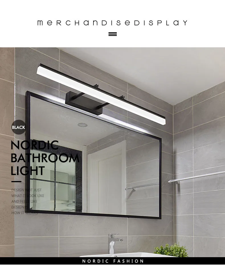 Waterproof Extendable LED Mirror Light for Easy Installation