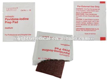 Povidone-Iodine prep pads L 08