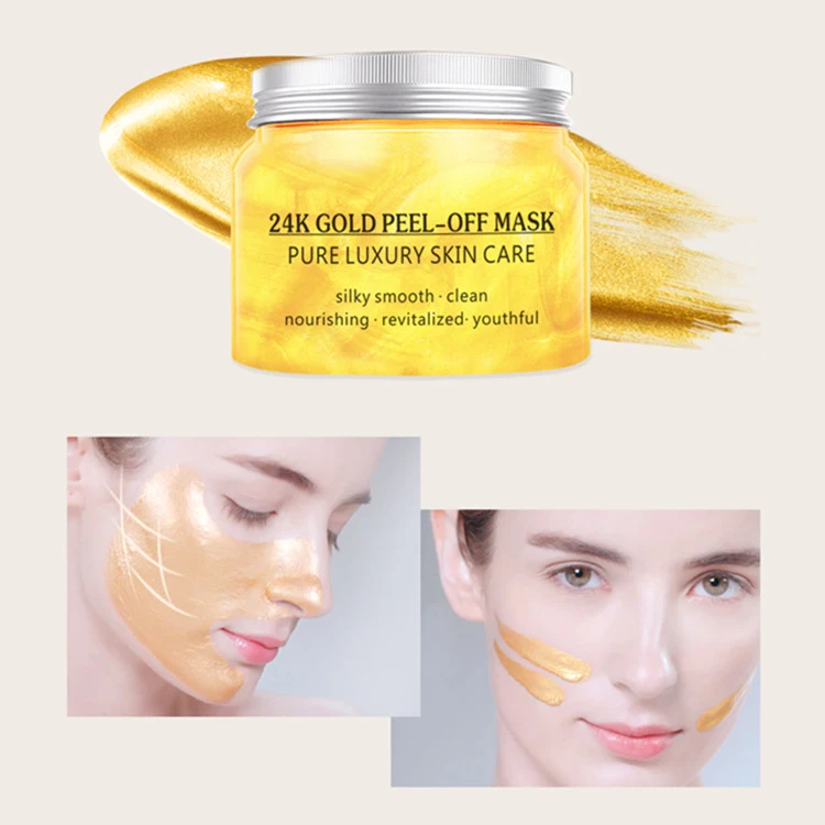 Private Label Anti Wrinkle and Moisturizing Collagen Gold Facial-Mask 24K Gold Peel off Mask