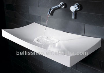 European Style Unique Basin, Luxurious Basin, Square Hanging Sink BS-8403