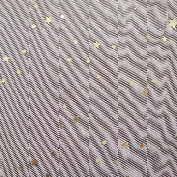 Tissu en mousseline de soie à paillettes Moon Star Design Tulle Moonlight
