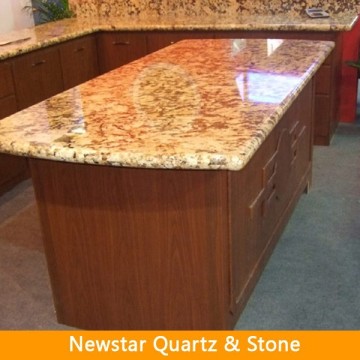 Newstar prefab yellow granite kitchen craft islands