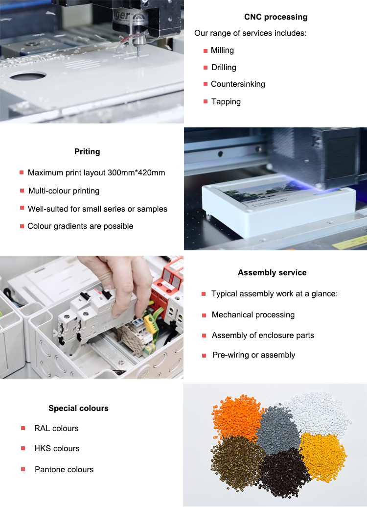 Plastic box electronic enclosure waterproof junction box plastic box enclosure electronic PWE522 with size 360*250*155mm