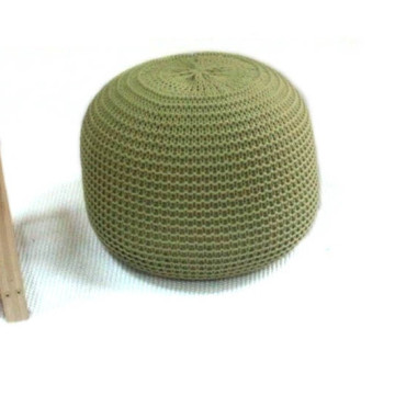 Handmade crochet pouf ottoman