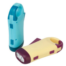 Crank Torch hand pressing Mini Flashlight