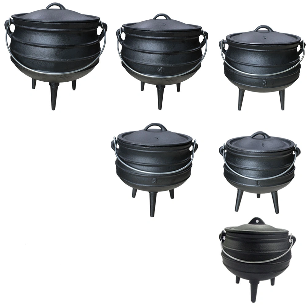 Pre-Seaeoned Cast Iron Camping Potjie Pot