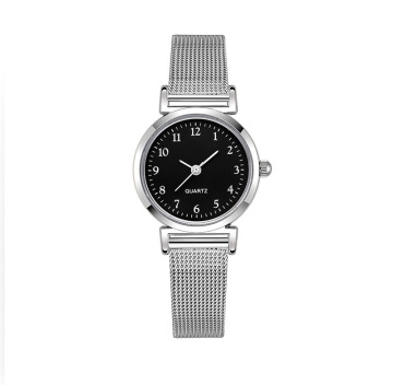 Quartz Watch Slim Silver Strap Watch for women