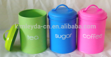 Tea, Coffee and Sugar Canisters - Set of 3 - Cream