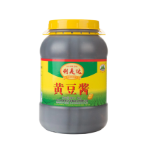 Commercial soy sauce in plastic cans