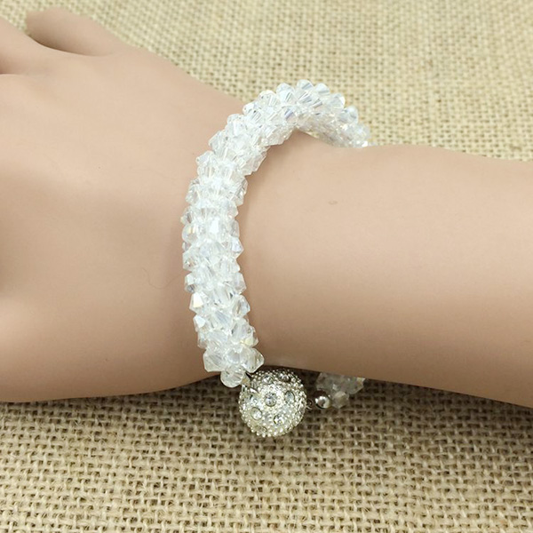 Rhinestone Ball Magnet Bracelet