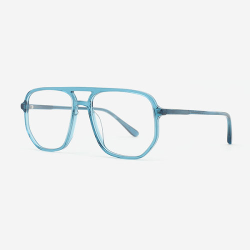 Double bridge Acetate unisex optical frame