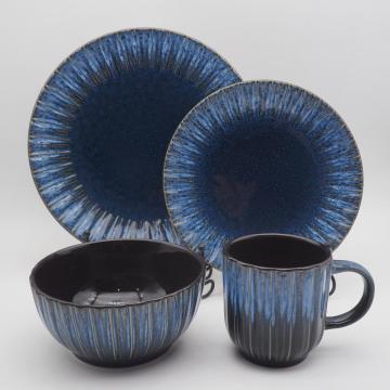 stoneware set reactive glaze dinnerware,western dinnerware sets with high quality