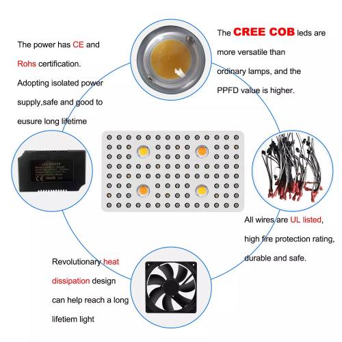 OEM 지원 크리어 LED COB 성장 조명