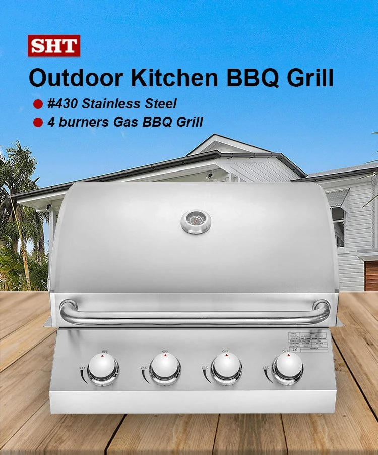 Outdoor Kitchen Small Yard Stainless Steel Built In Indoor Bbq Grill ...