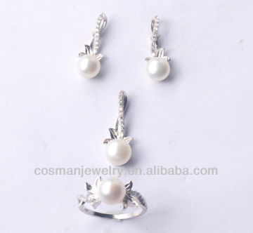 925 silver imitation pearl jewelry sets