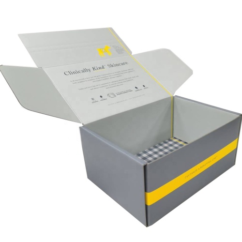 Jagged seal folding mailer corrugated paper box